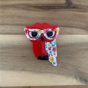 Erstwilder Waldo the Wacky Wise Owl Bird Brooch Pin NWOT